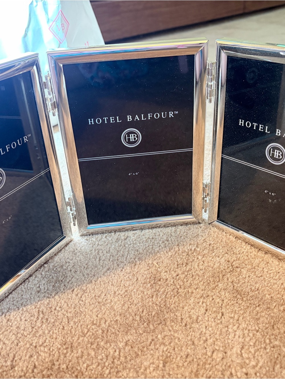 Silver Triple Hinged Picture Frame